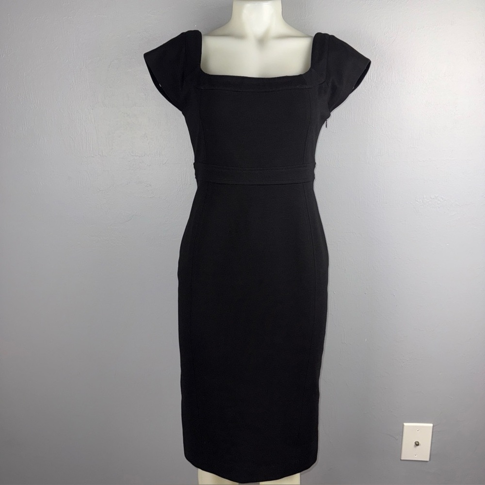 Diane vonFurstenberg New Domina Dress Women’s 8 Black Pencil Knee Length Vtg